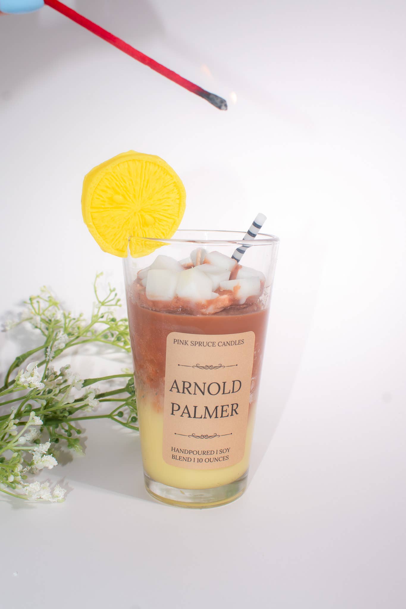 Ice Tea Lemonade Candle - Hand poured soy blend wax