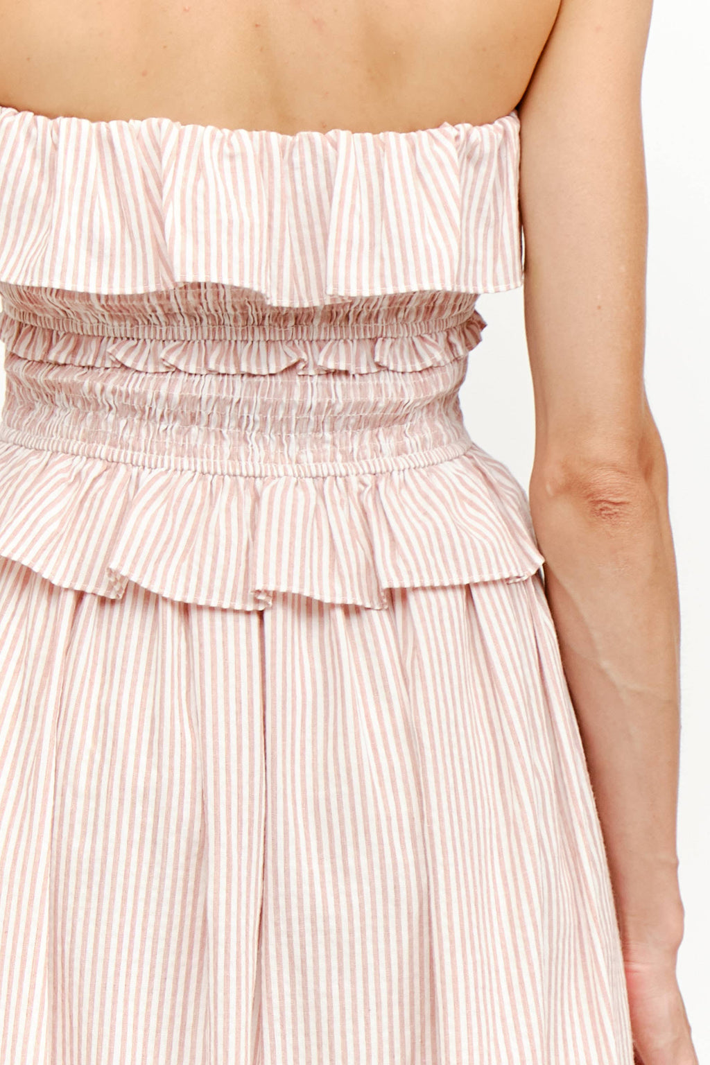 FLYNN BLUSH STRIPE DRESS