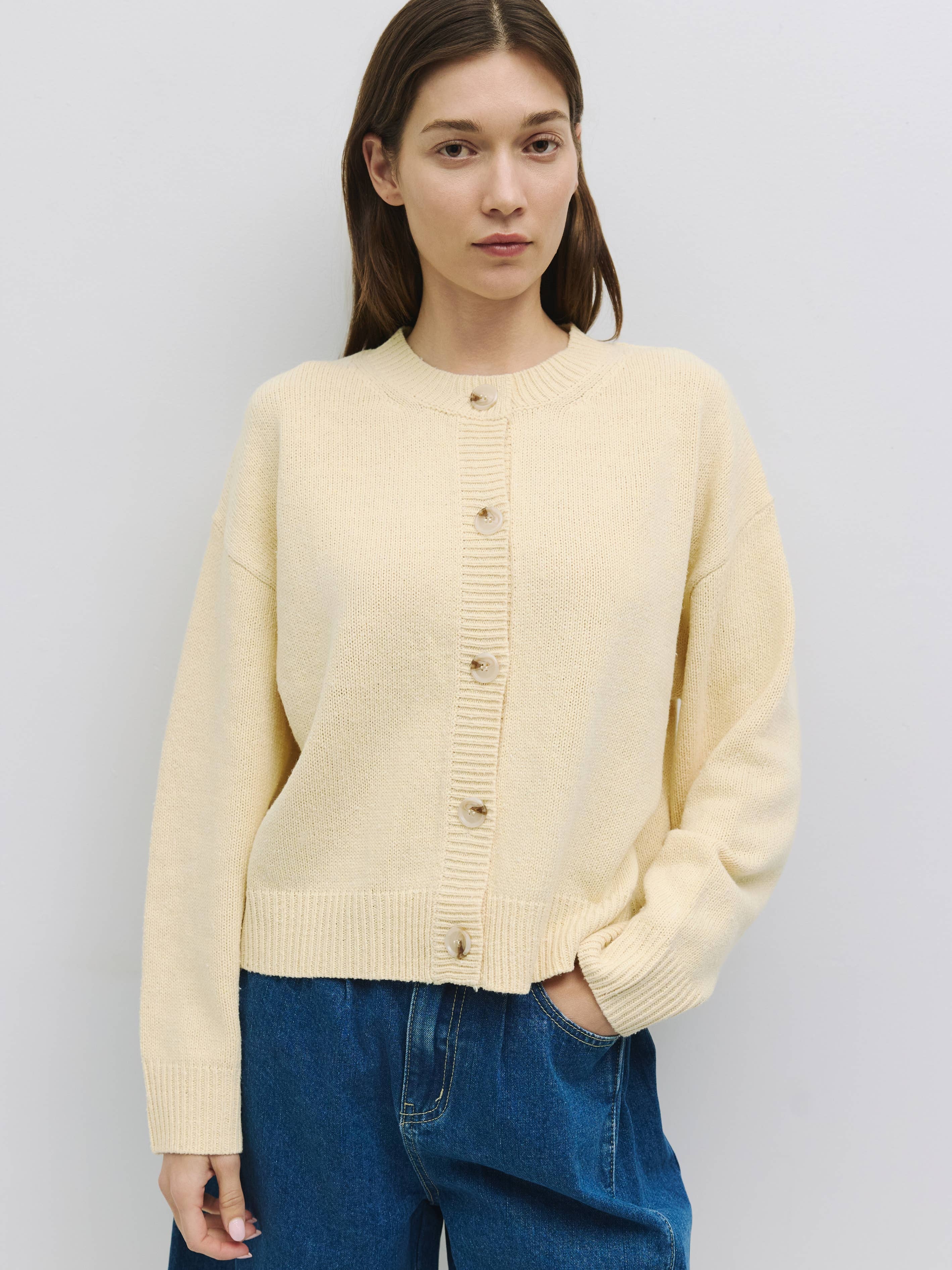 The Lucy Cardigan | Boxy Fit Button-Down Cardigan