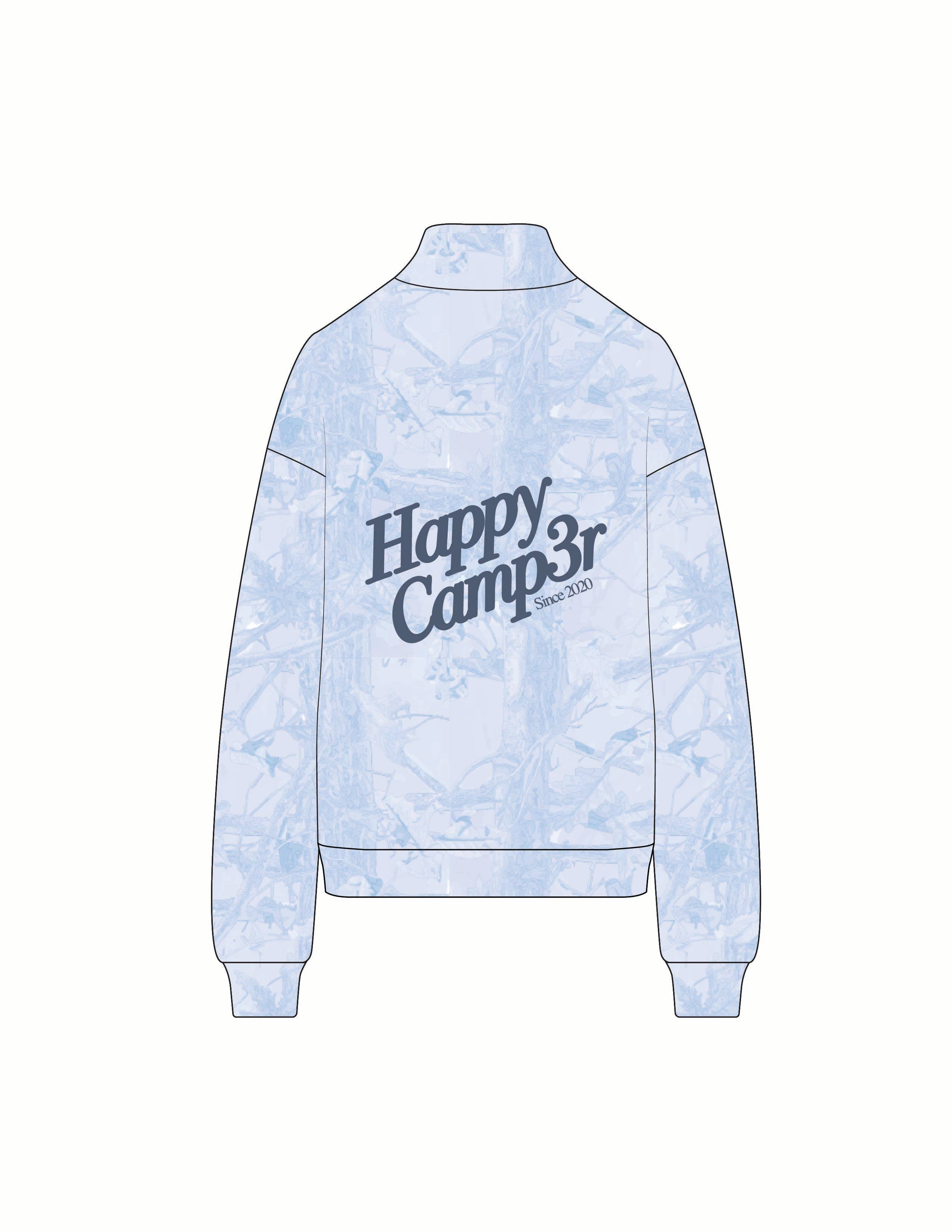 Happy Camp3r - BLUE CAMO MOCKNECK SWEATSHIRT