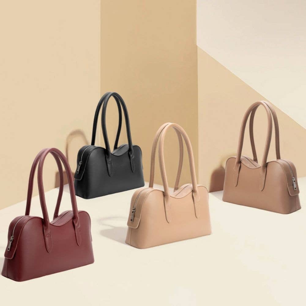 Tilda Burgundy Recycled Vegan Shoulder Bag