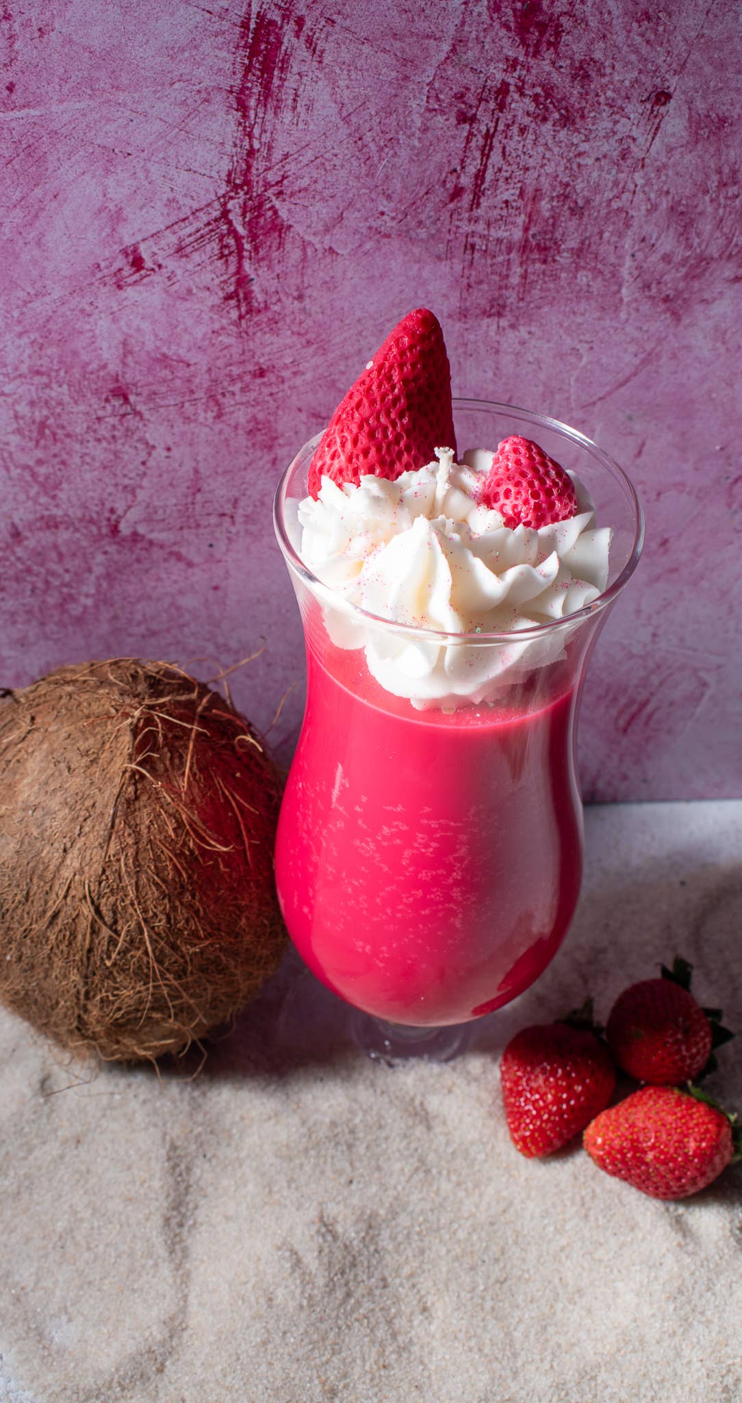 Strawberry Daiquiri Novelty Candle - Unique Soy Wax Candle