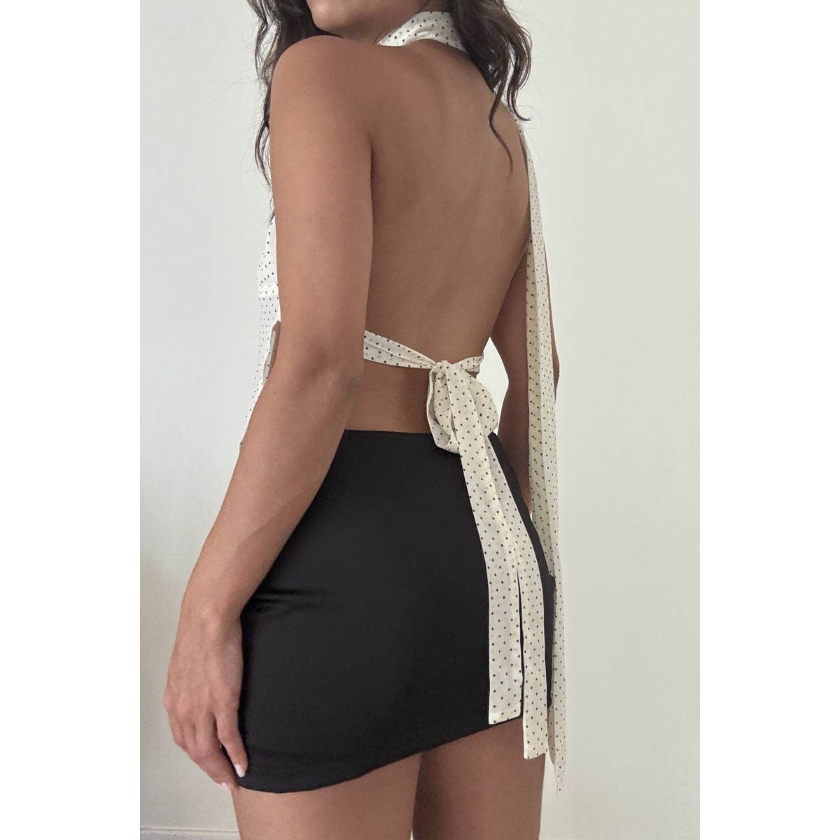 Stretchy Matte Satin Low Waist Bodycon Skort