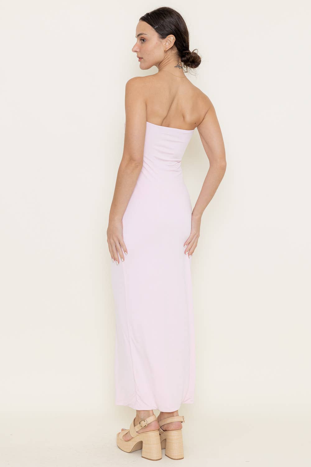 CHIC RESORT BEACH SEASHELL STRAPLESS MAXI DRESS