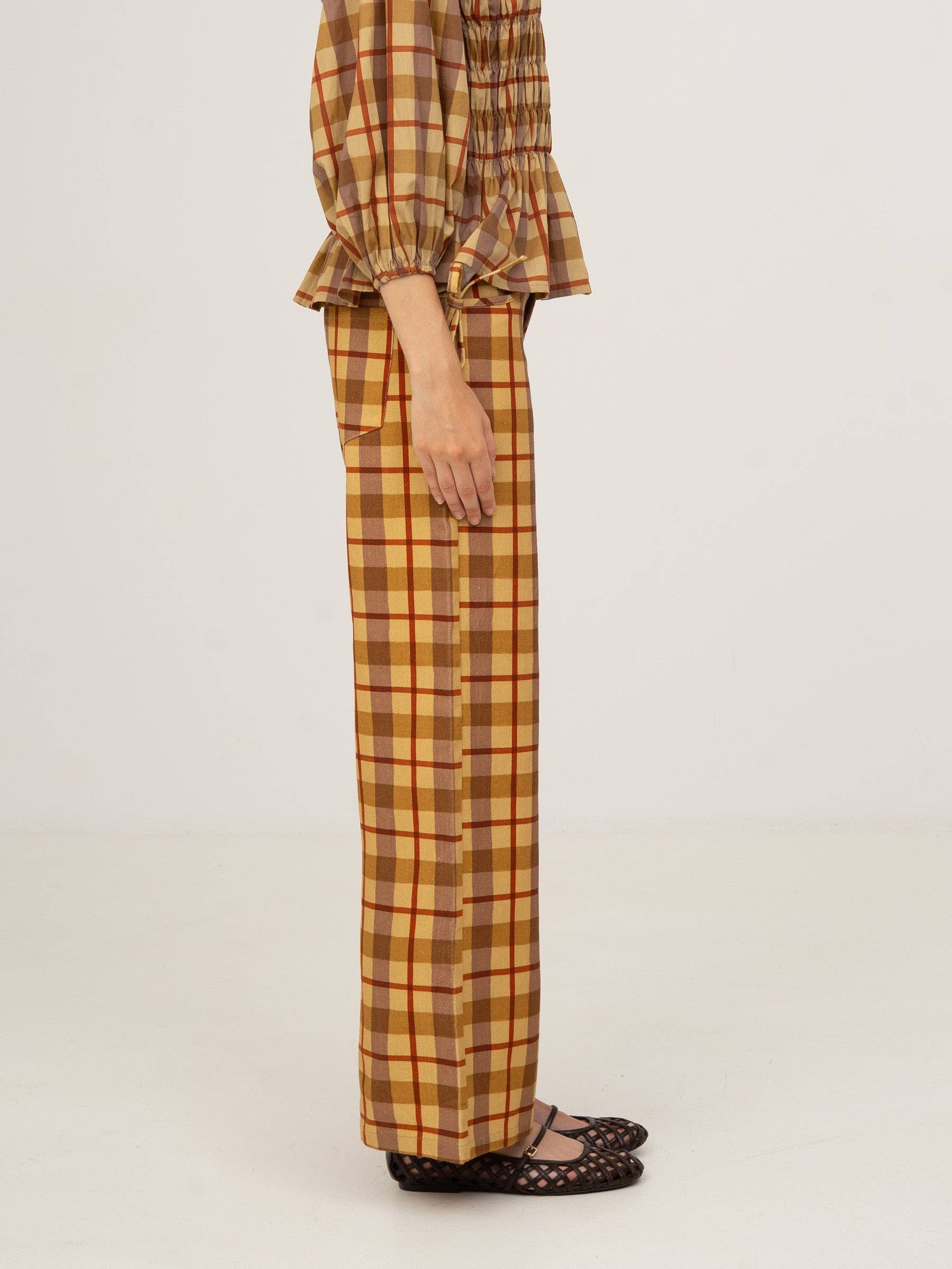 Tartine Plaid Print Jeans