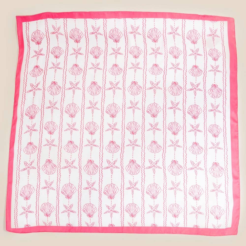 Sealife Seashells And Starfish Bandana Scarf
