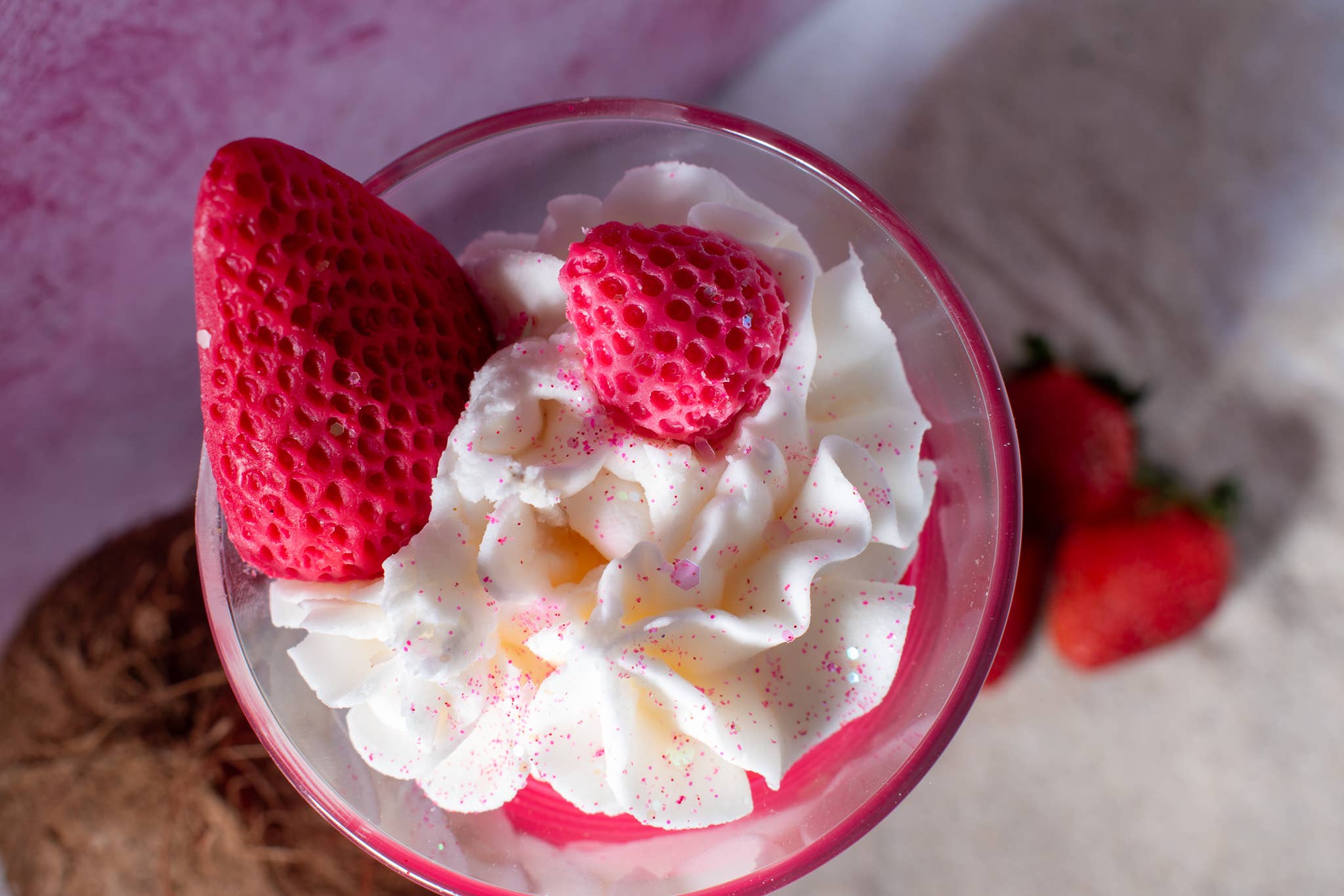 Strawberry Daiquiri Novelty Candle - Unique Soy Wax Candle