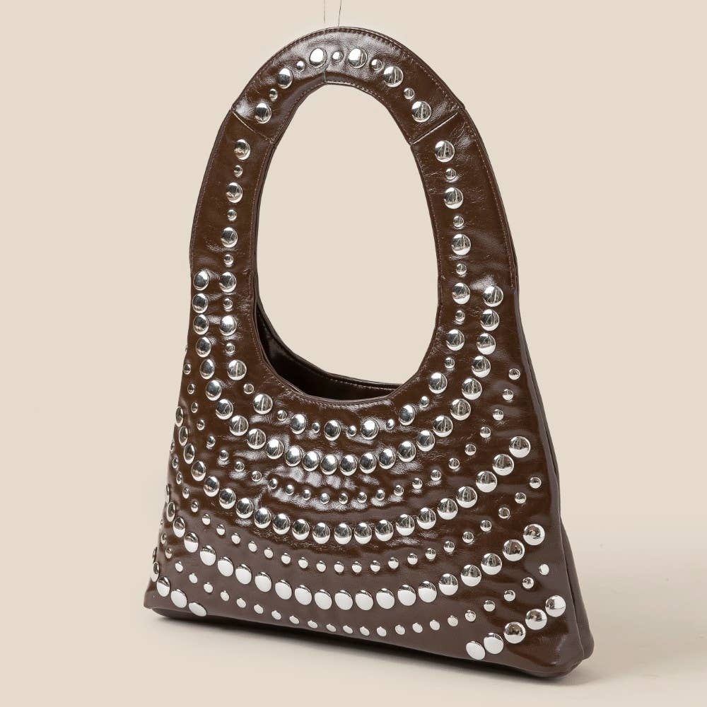 Multi Rivet Shoulder Bag