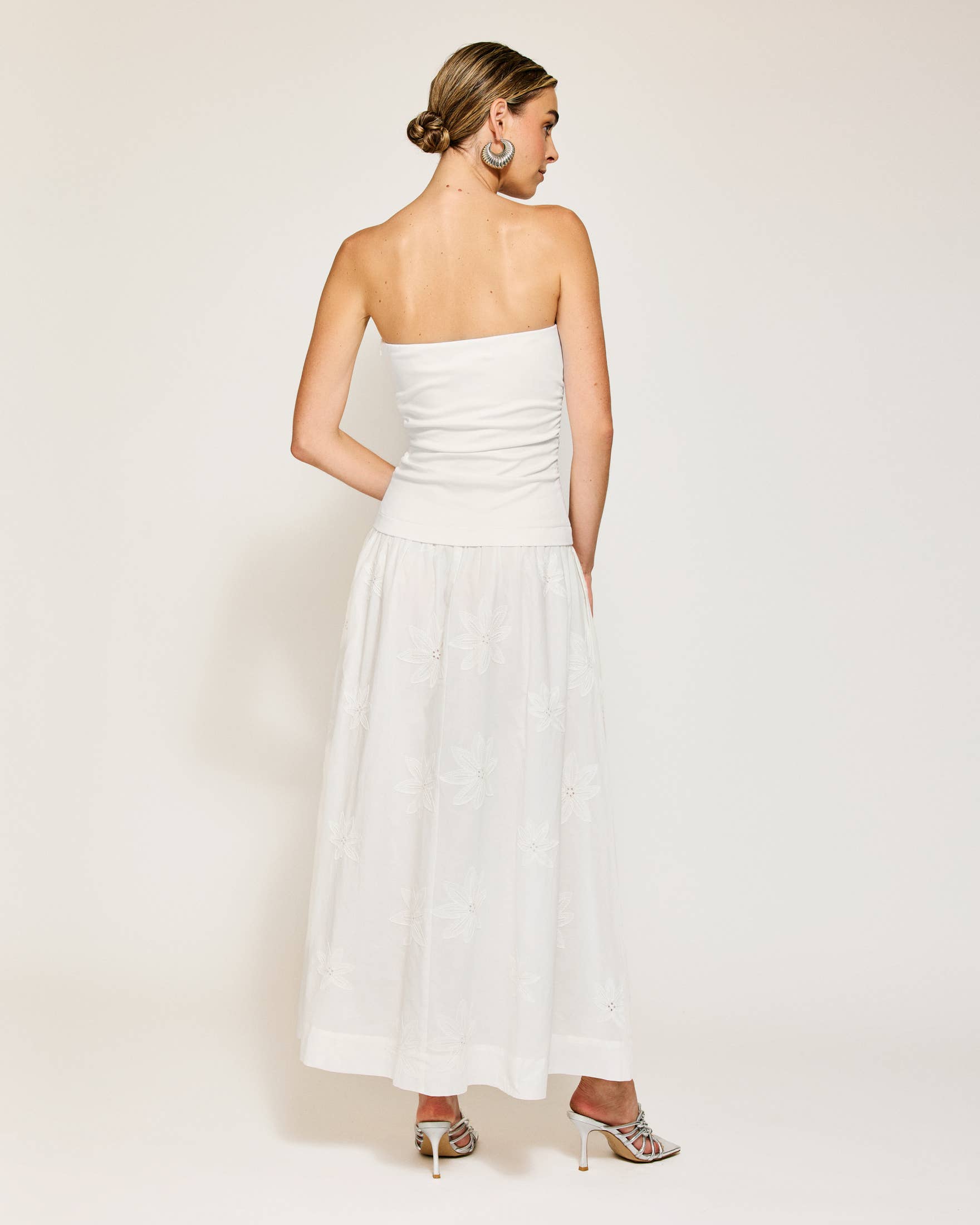 EMBERLY MIX-MEDIA DRESS