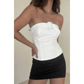 Buckle Detail Strapless Tube Top