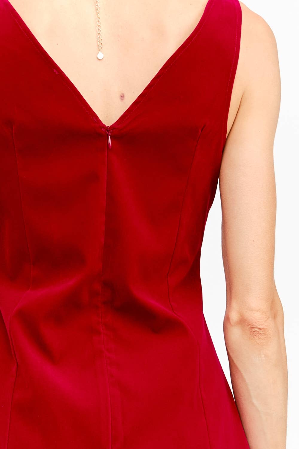 Carmine Velvet Dress