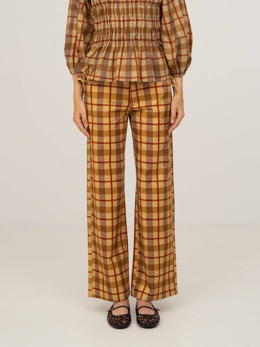 Tartine Plaid Print Jeans