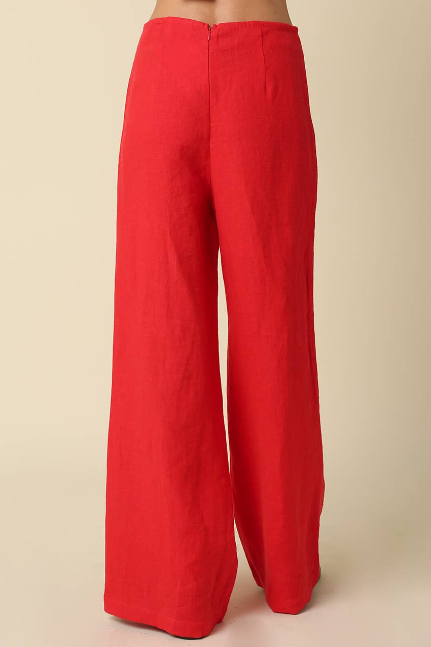 Rita Wide-Leg Linen Pants