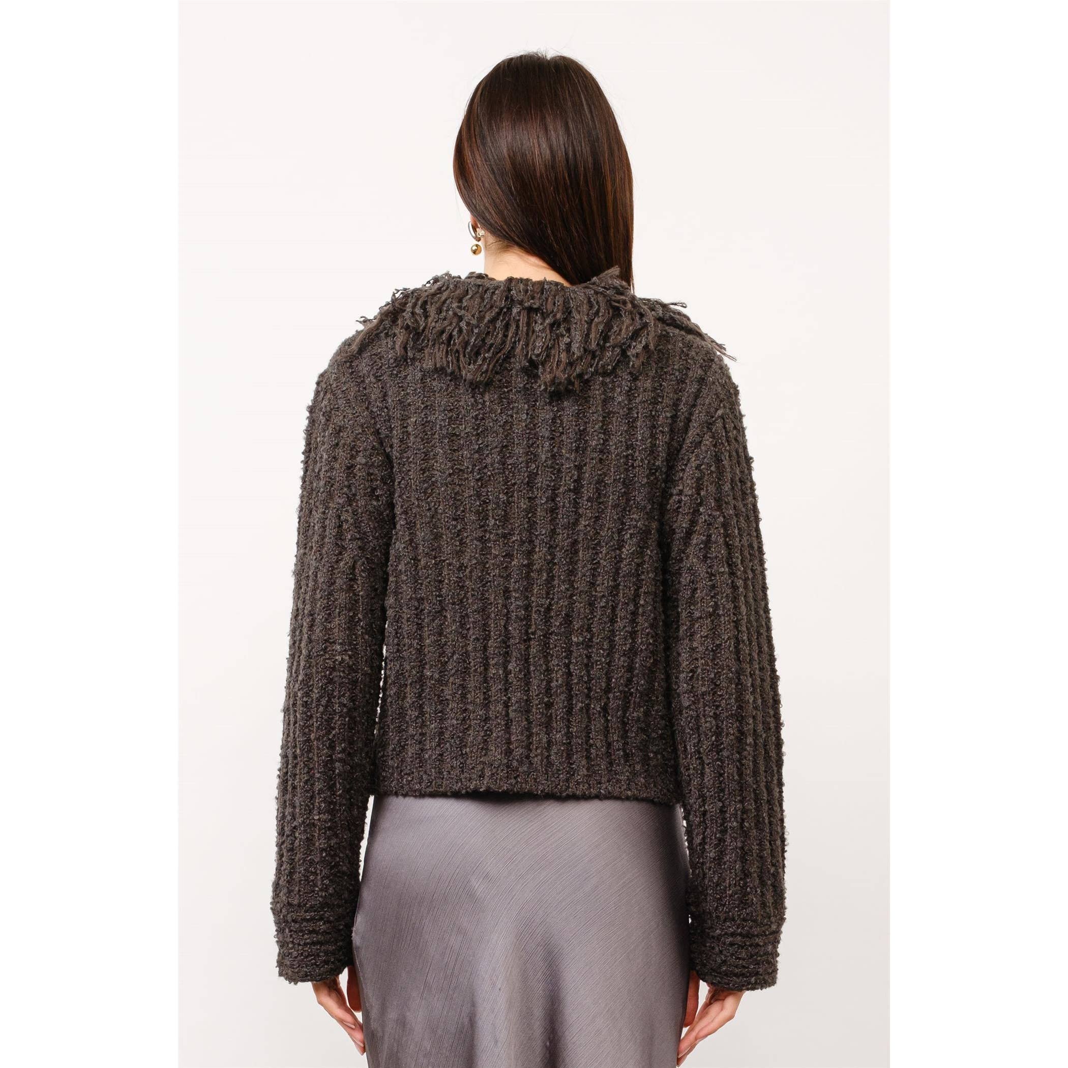 Madelyn Fringe Sweater Cropped Cardigan