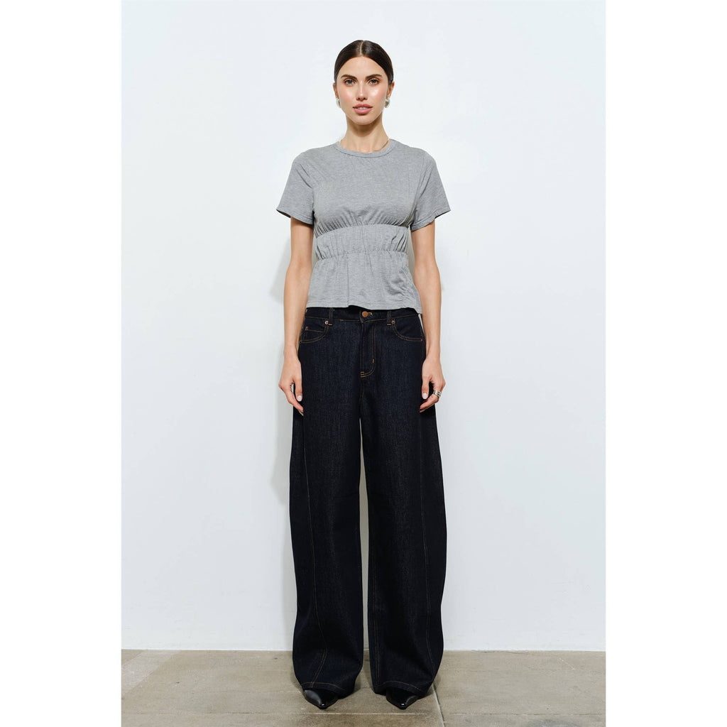 Noemi Ruched Wrap Tee