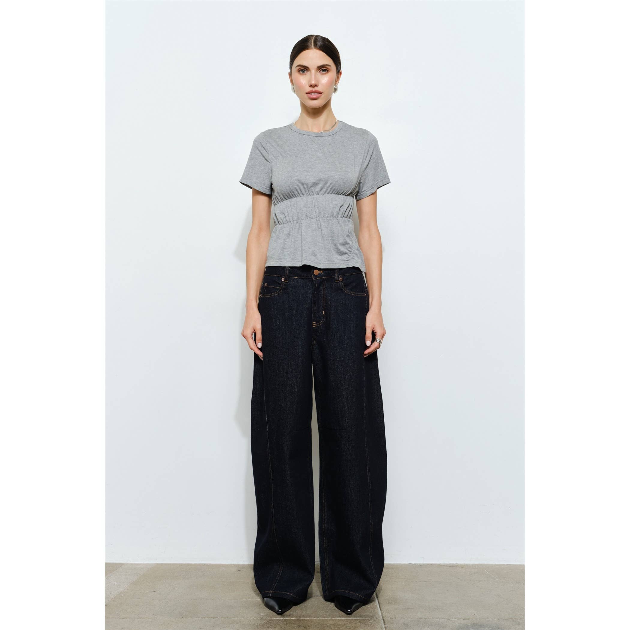 Noemi Ruched Wrap Tee