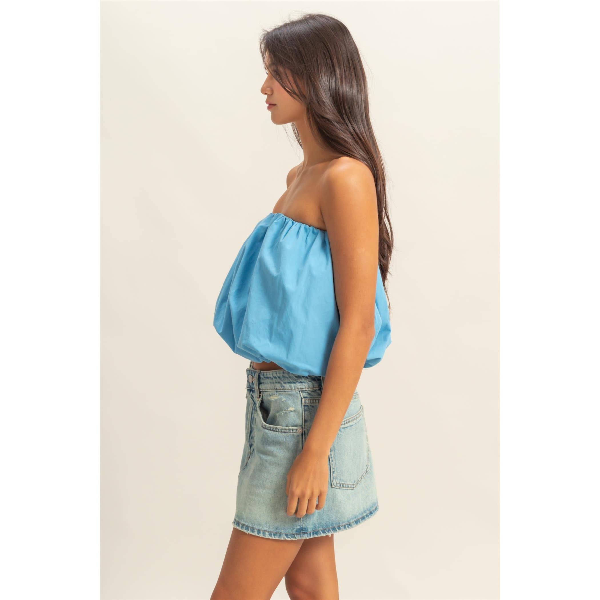 Strapless Bubble Top