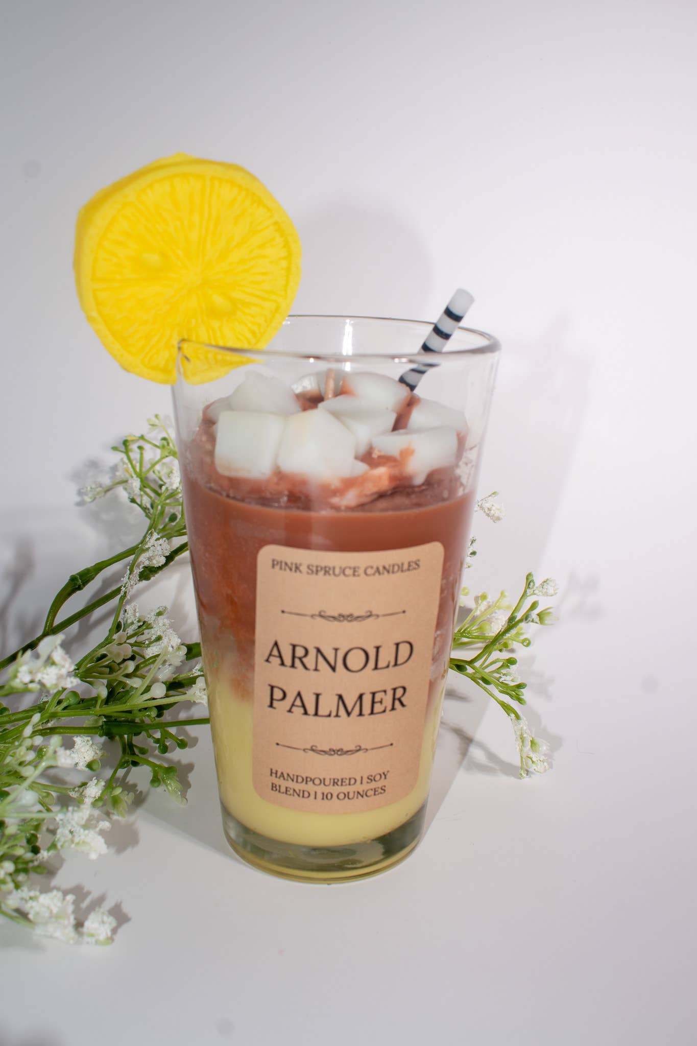 Ice Tea Lemonade Candle - Hand poured soy blend wax