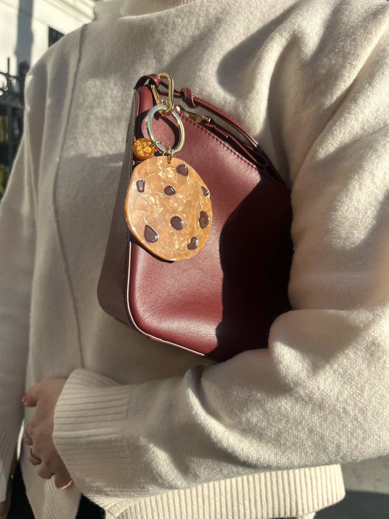 Chocolate Chip Cookie Bag Charm + Keychain