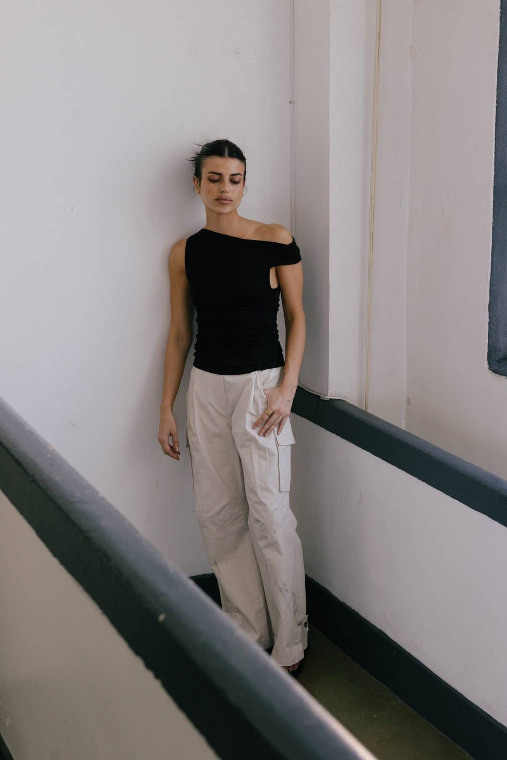 The Emilia Top | Asymmetrical Twist Shoulder Top