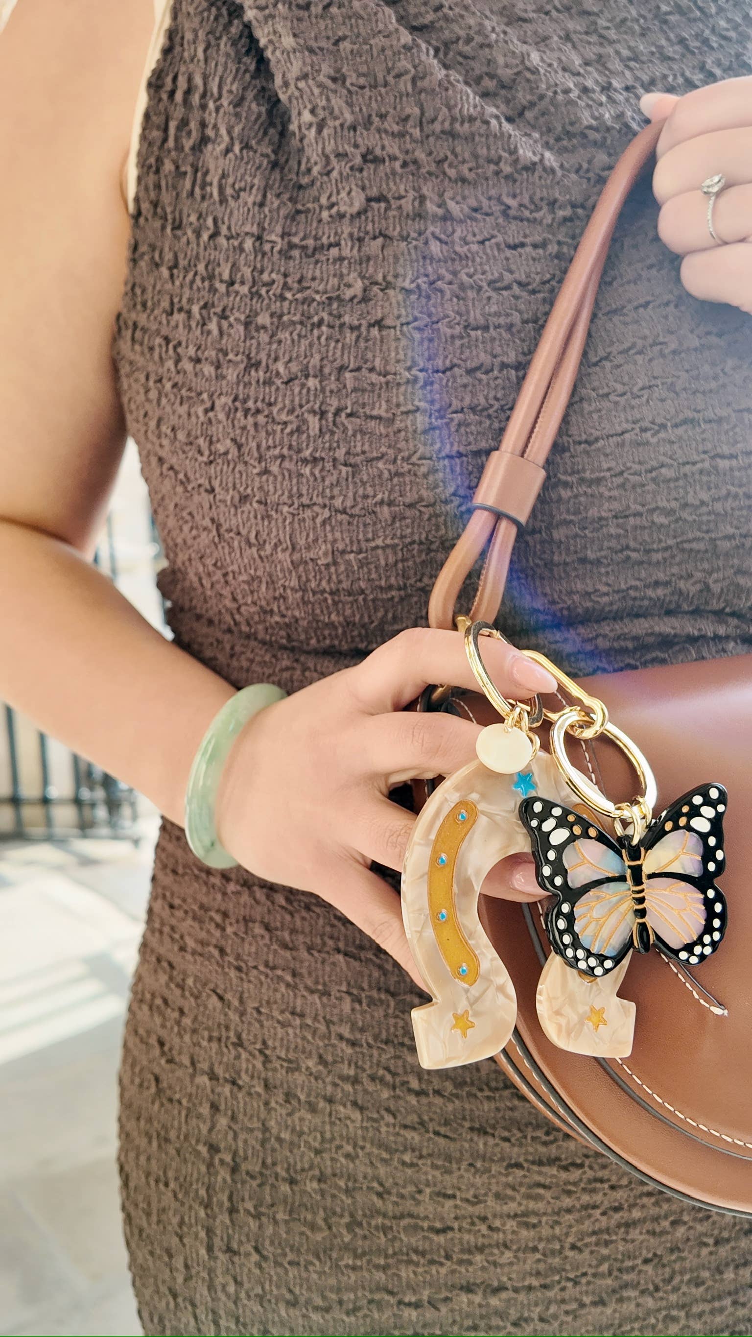 Monarch Butterfly Bag Charm + Keychain