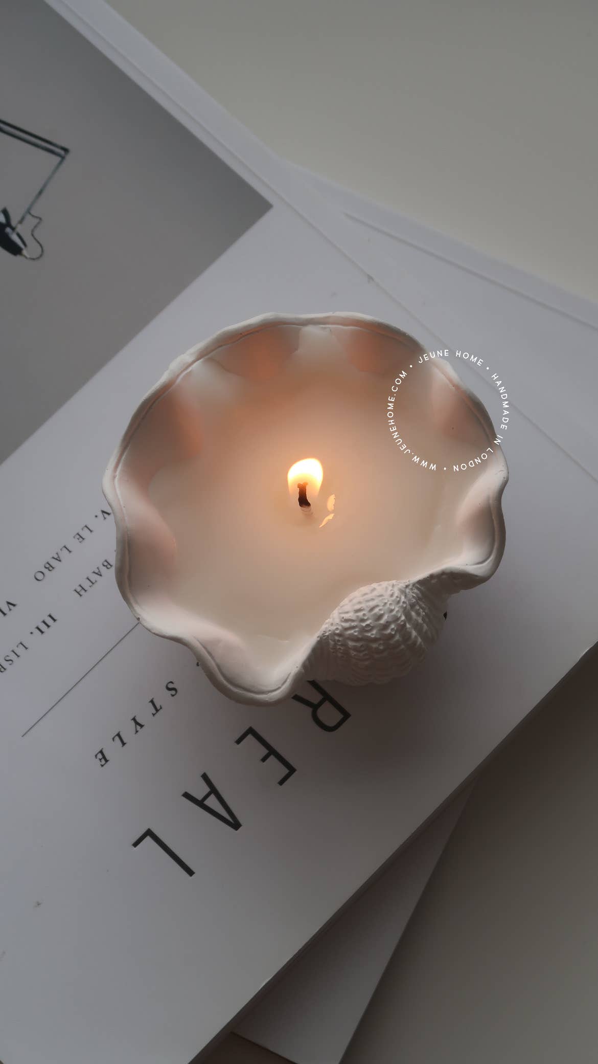Mini clam shell - custom scented candle | Summer candle 