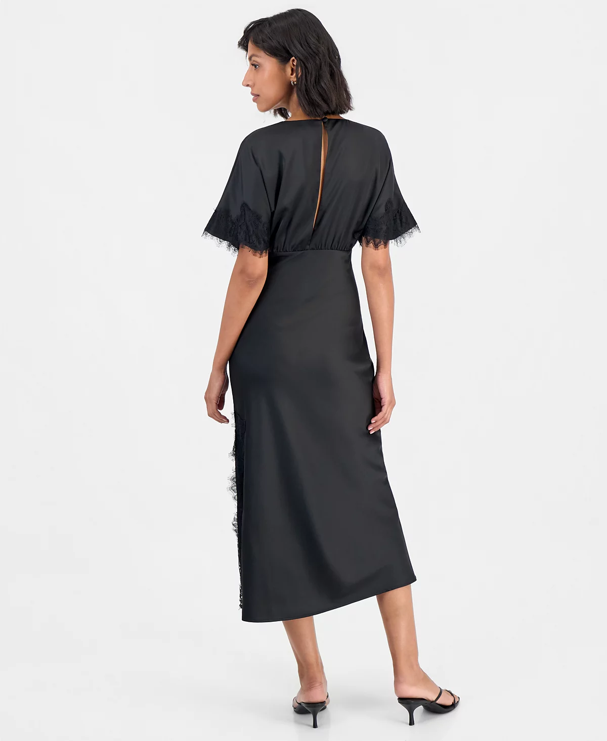 TALLULAH LACE-TRIM MIDI DRESS