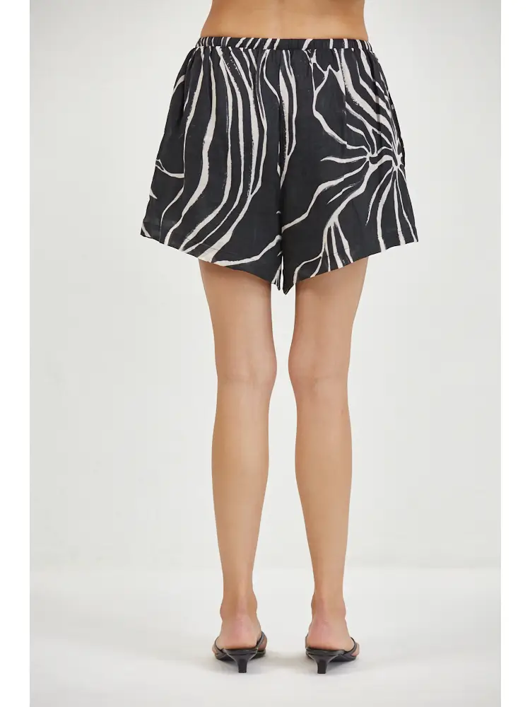 LINEN PRINT SHORTS