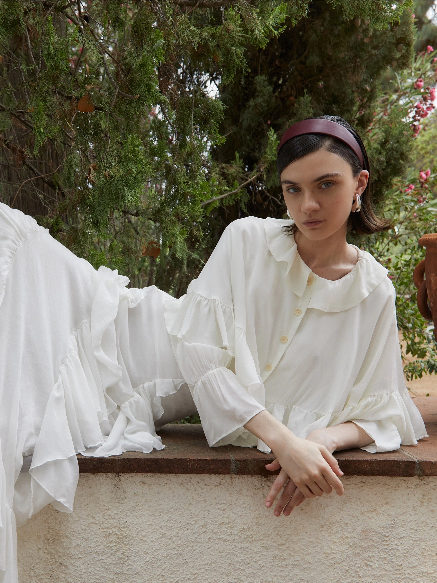 Blusa Blanca De Mousse