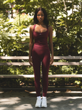 The V Legging - Black Cherry