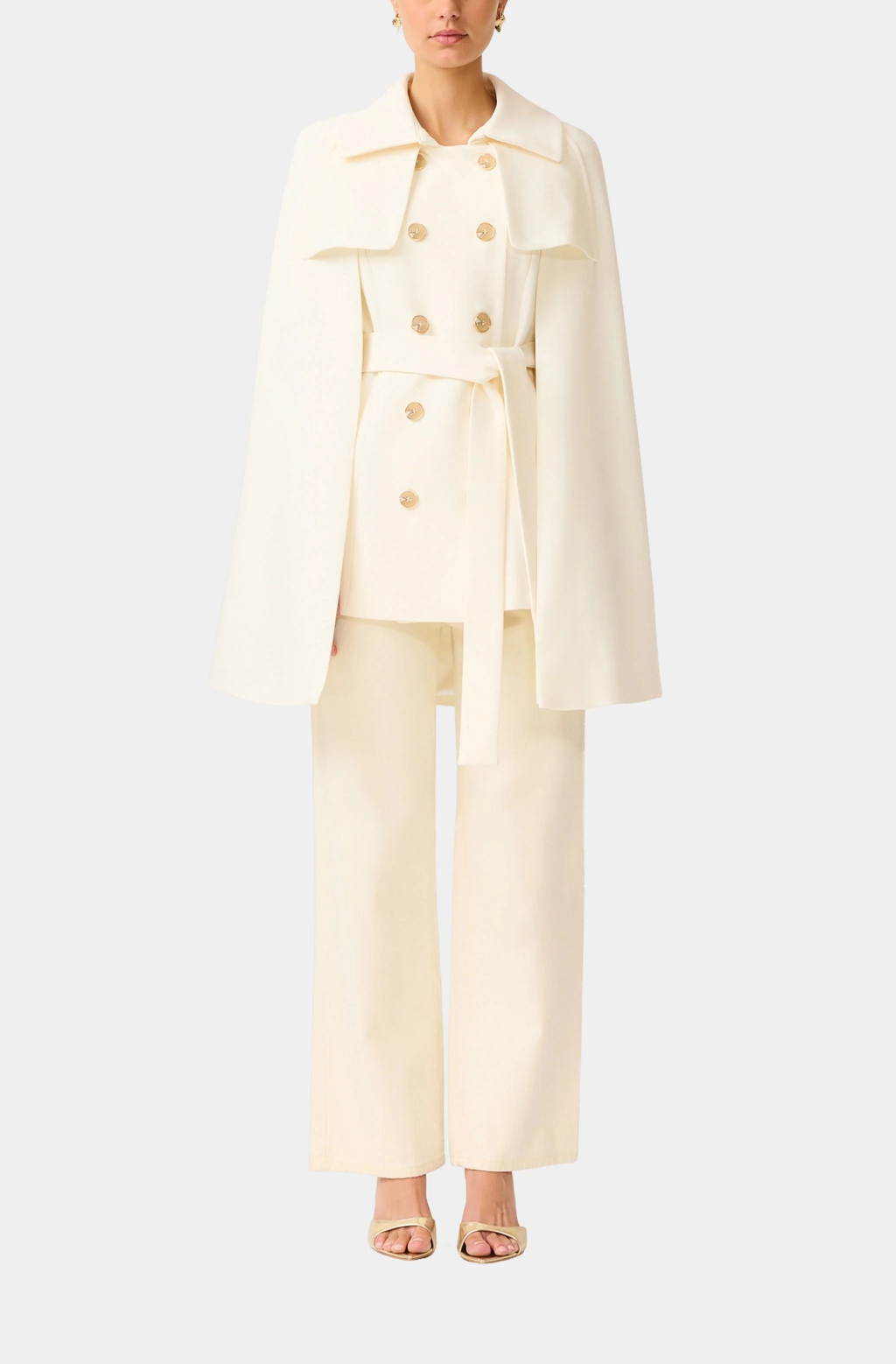 VELDRA CAPE JACKET IN IVORY
