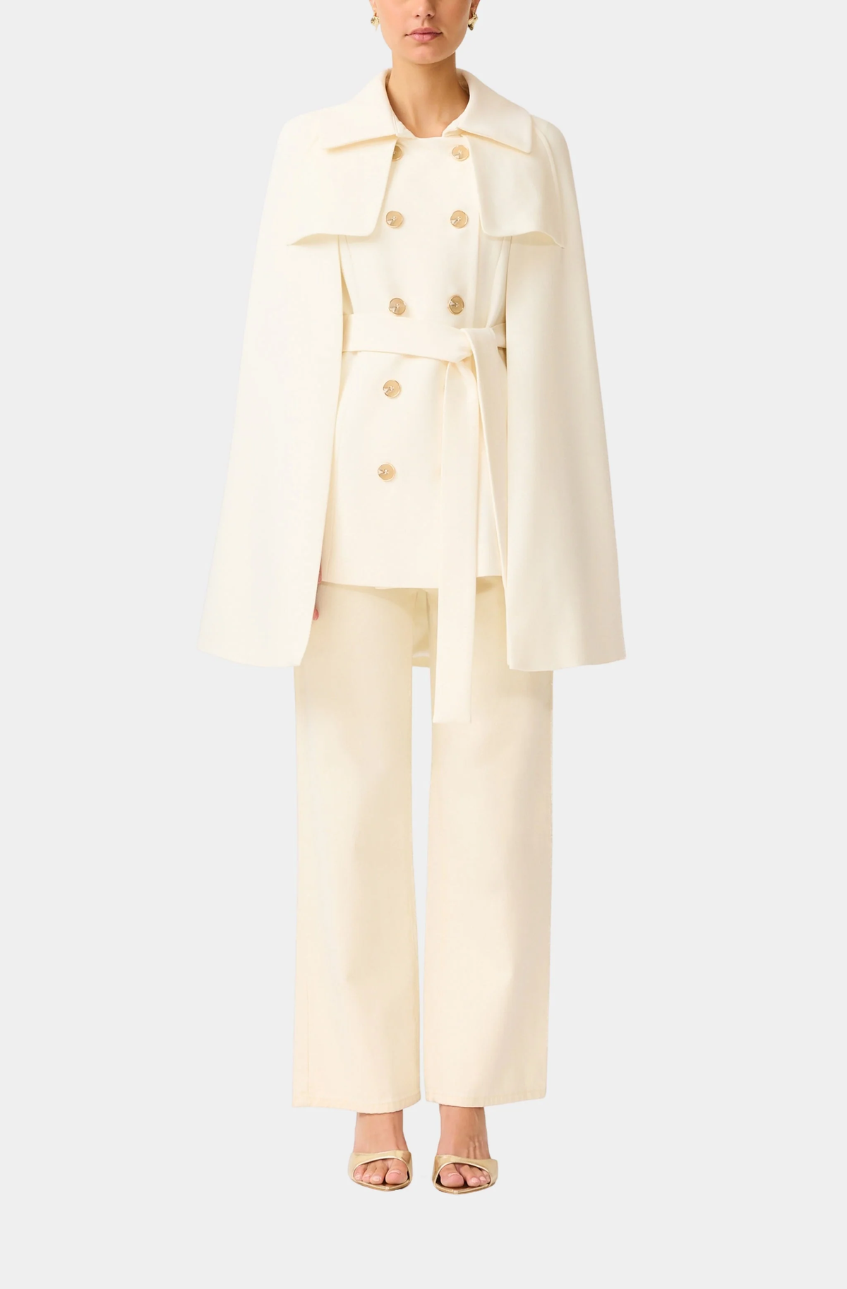 VELDRA CAPE JACKET IN IVORY