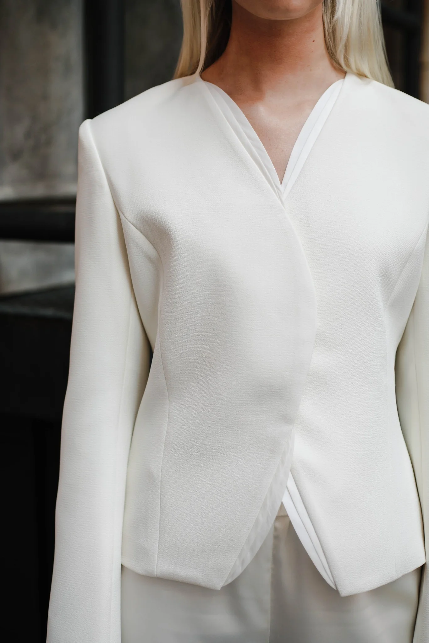 Organza Overlap Blazer