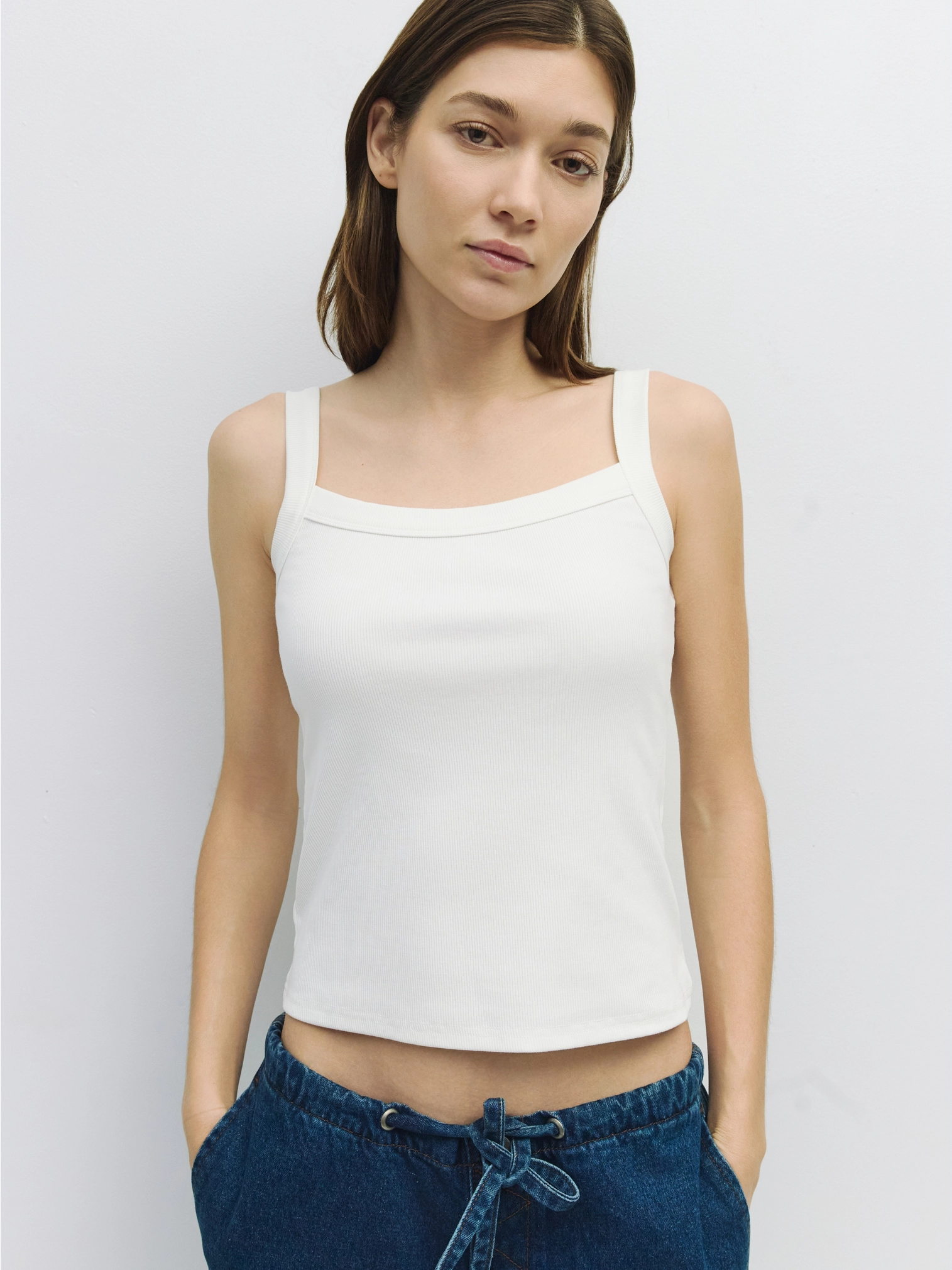 The Shay Tank Top | Square Neck Rib Tank