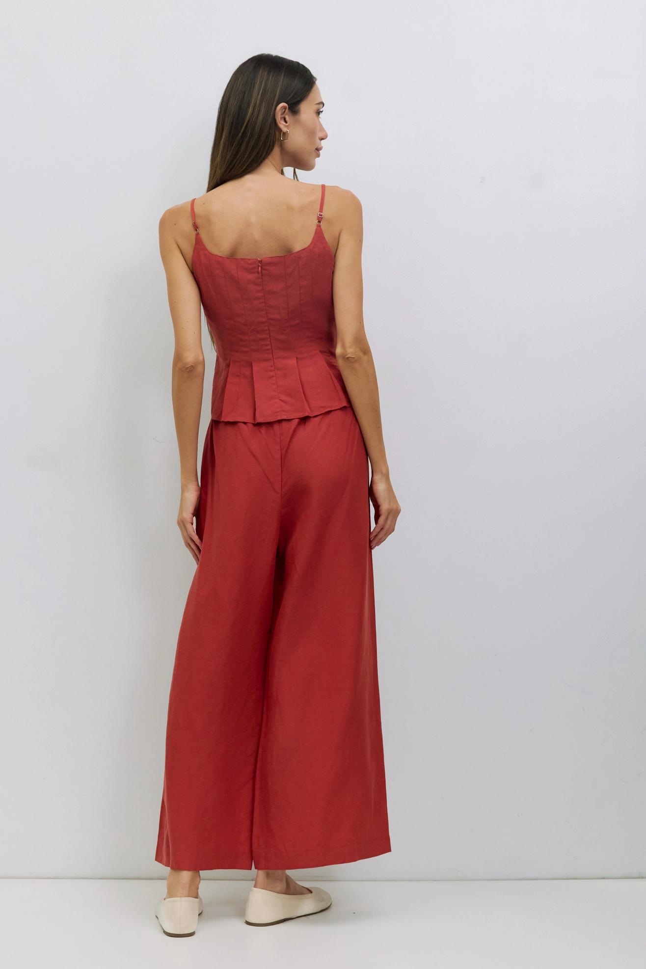 THE JOCELYN TOP | PLEATED LINEN TOP
