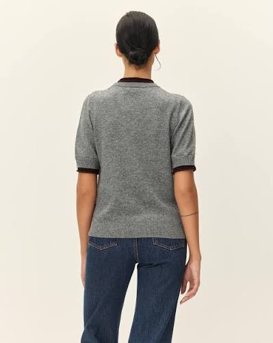 SLOANE CONTRAST CREW NECK SWEATER