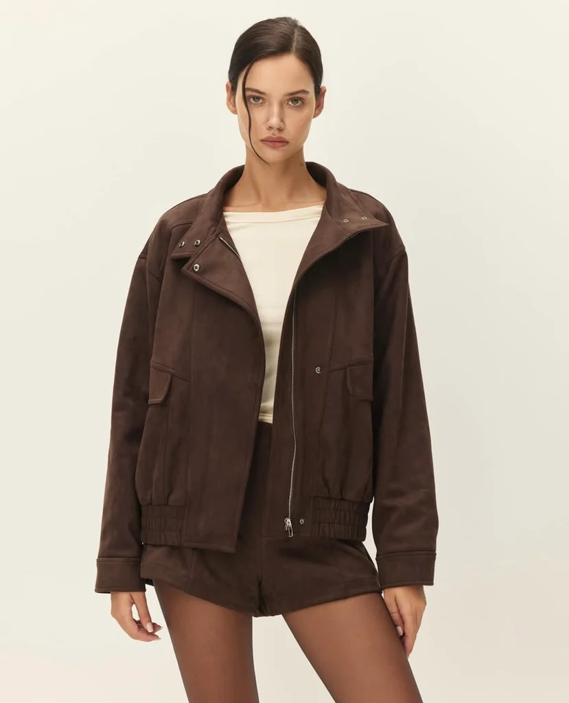MARCEAU FAUX SUEDE JACKET