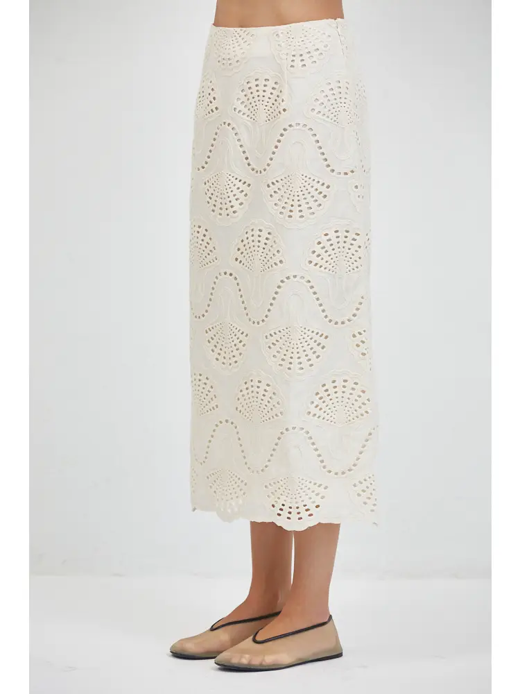 EYLET MIDI SKIRT