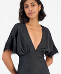 TALLULAH LACE-TRIM MIDI DRESS