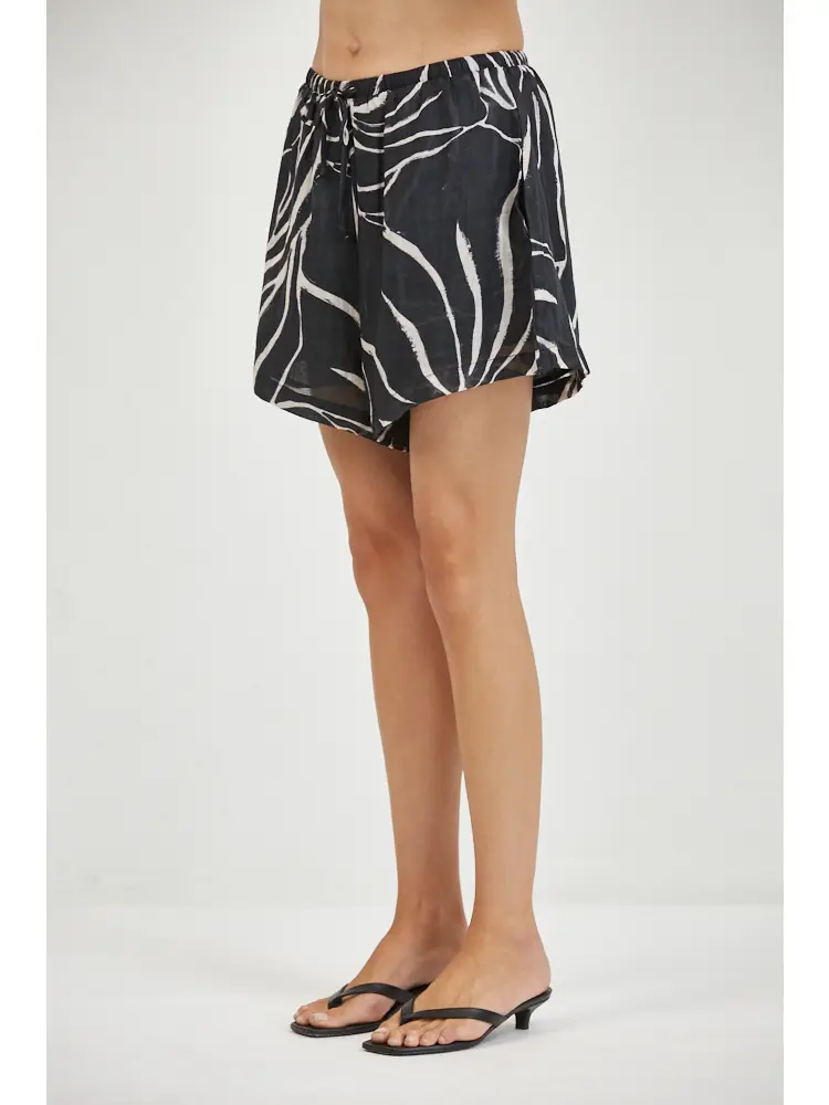 LINEN PRINT SHORTS