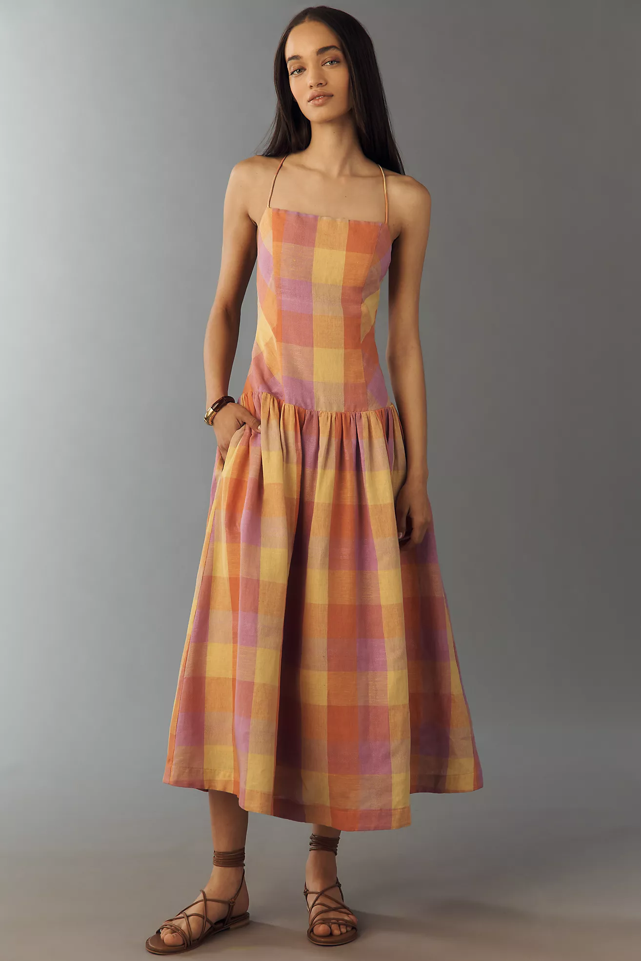 JUNA DROP-WAIST DRESS