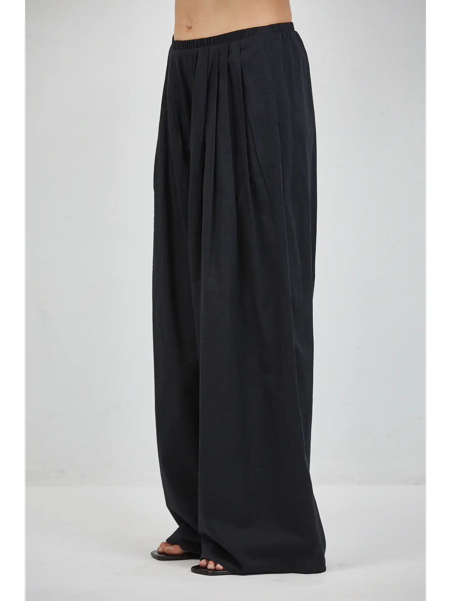LINEN WIDE LEG PANTS