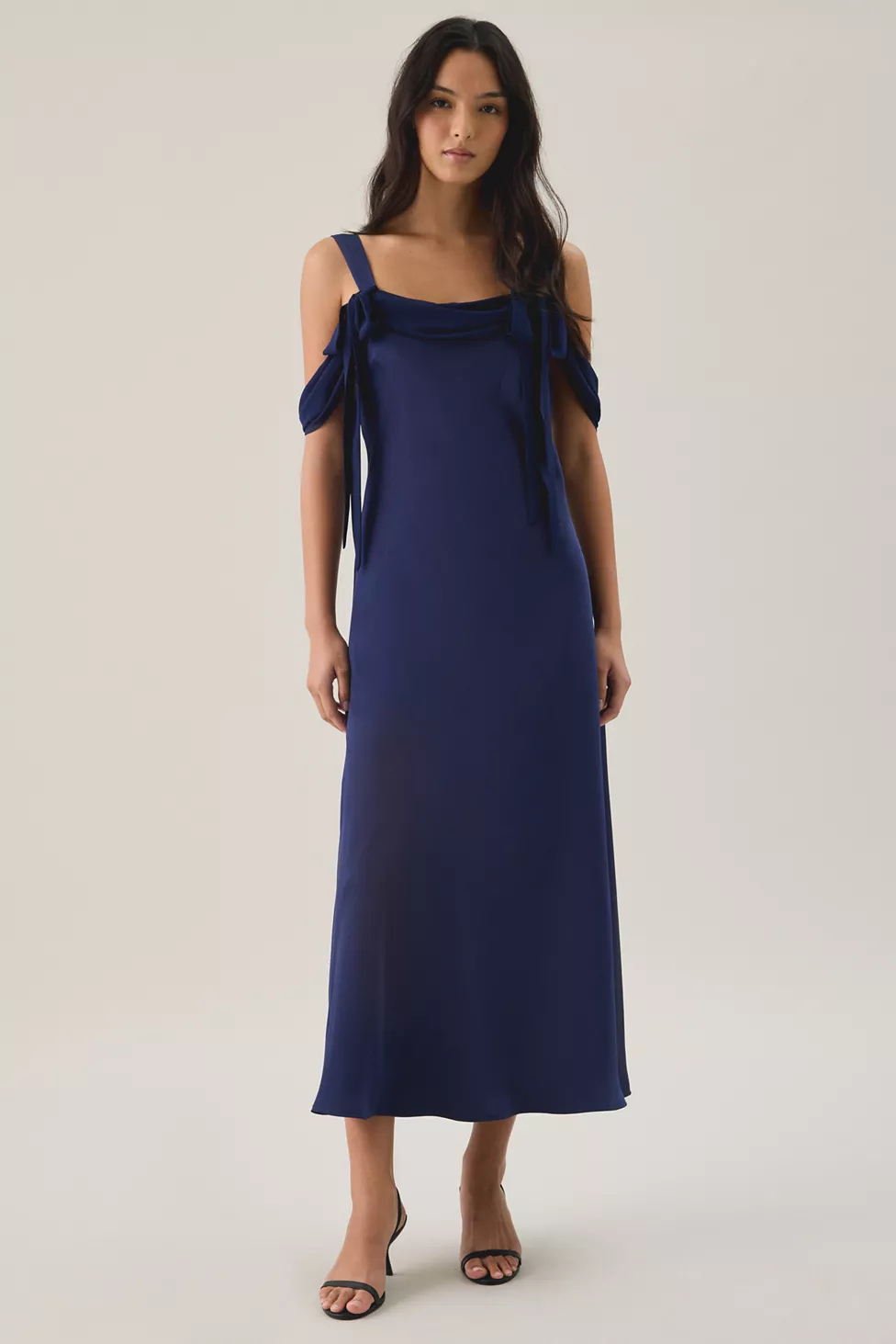 NOAH OFF THE SHOULDER MIDI DRESS