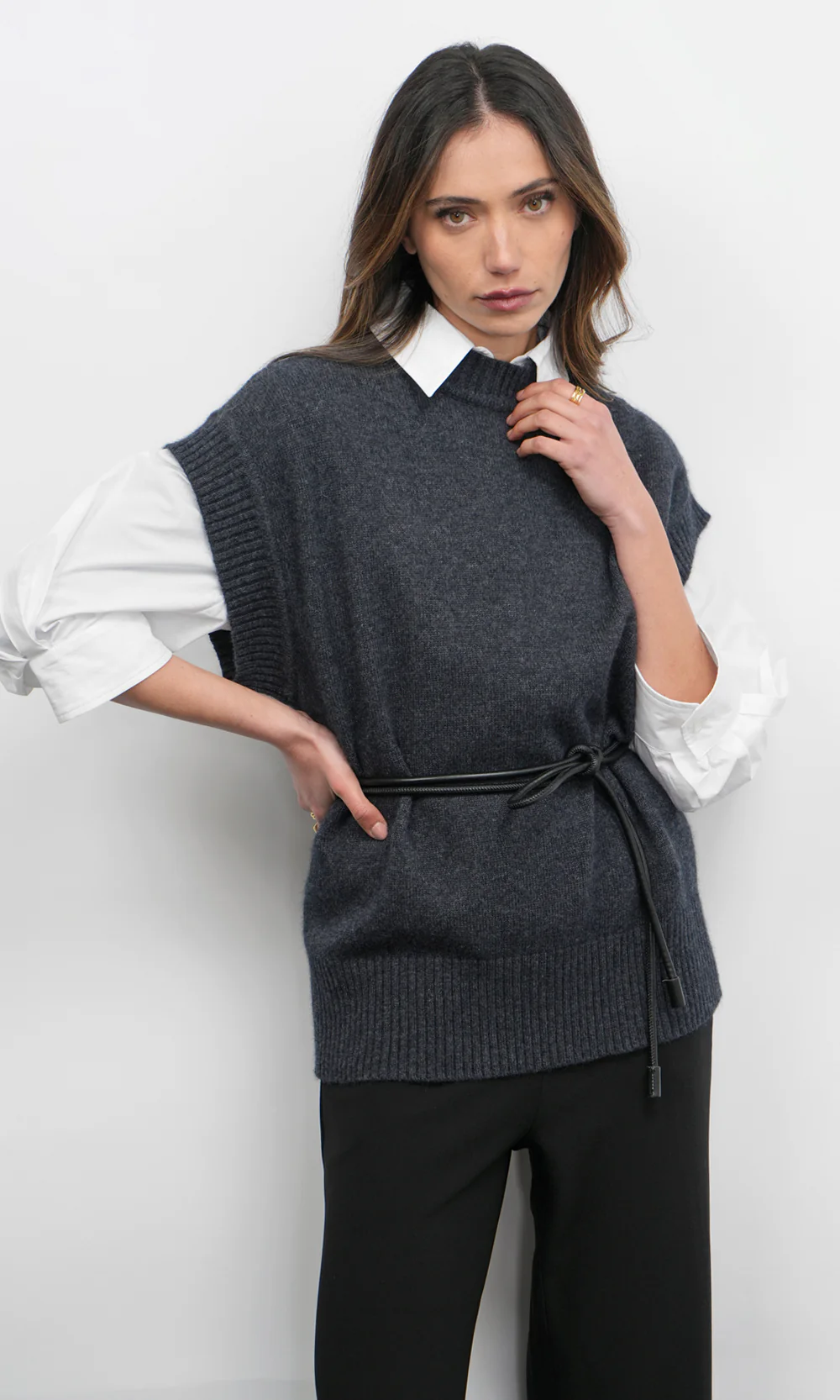 Jamie Oversized Open Back Vest