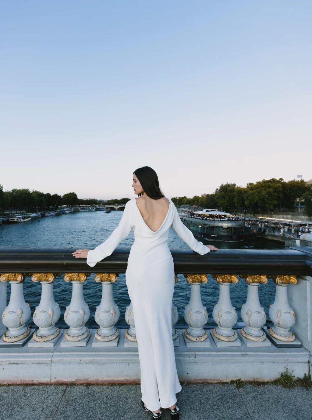 DRAPE BACK MAXI