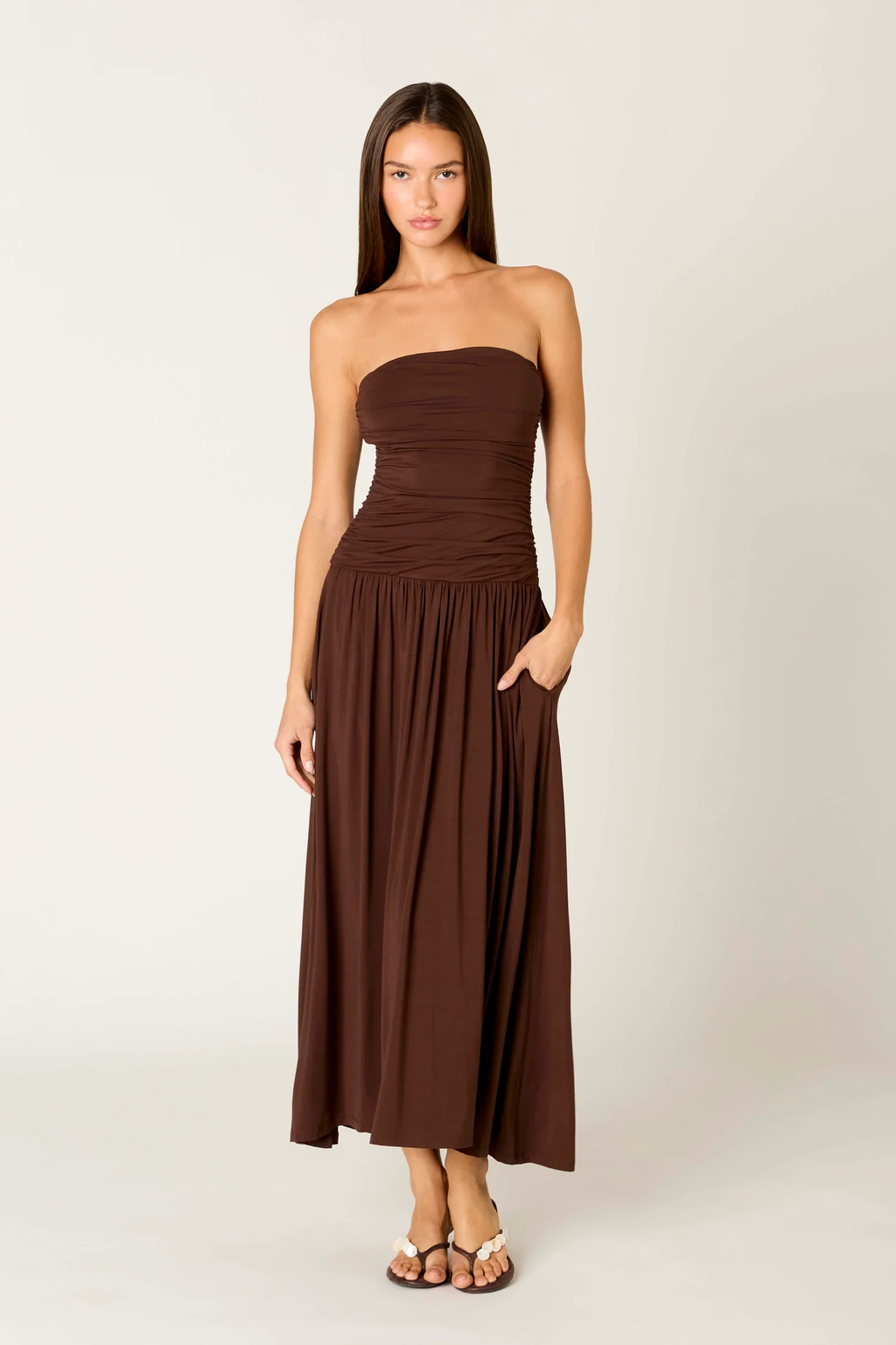 VISCOSE SANTAL DRESS