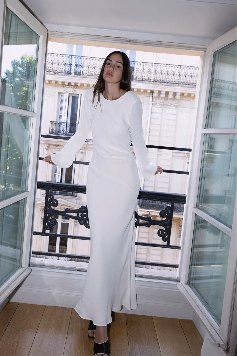 DRAPE BACK MAXI