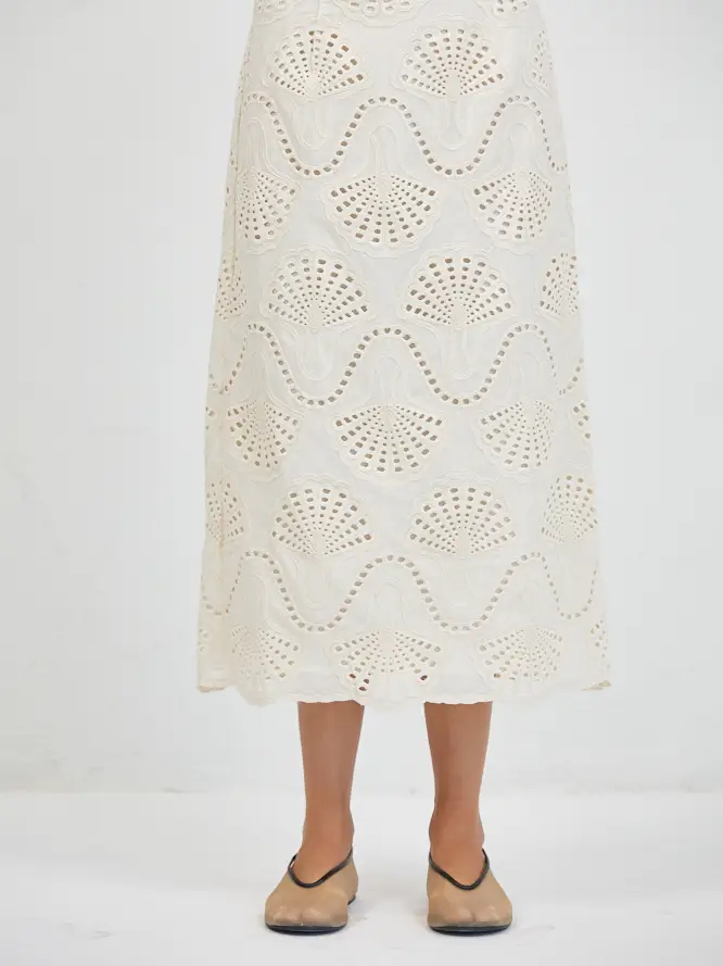 EYLET MIDI SKIRT