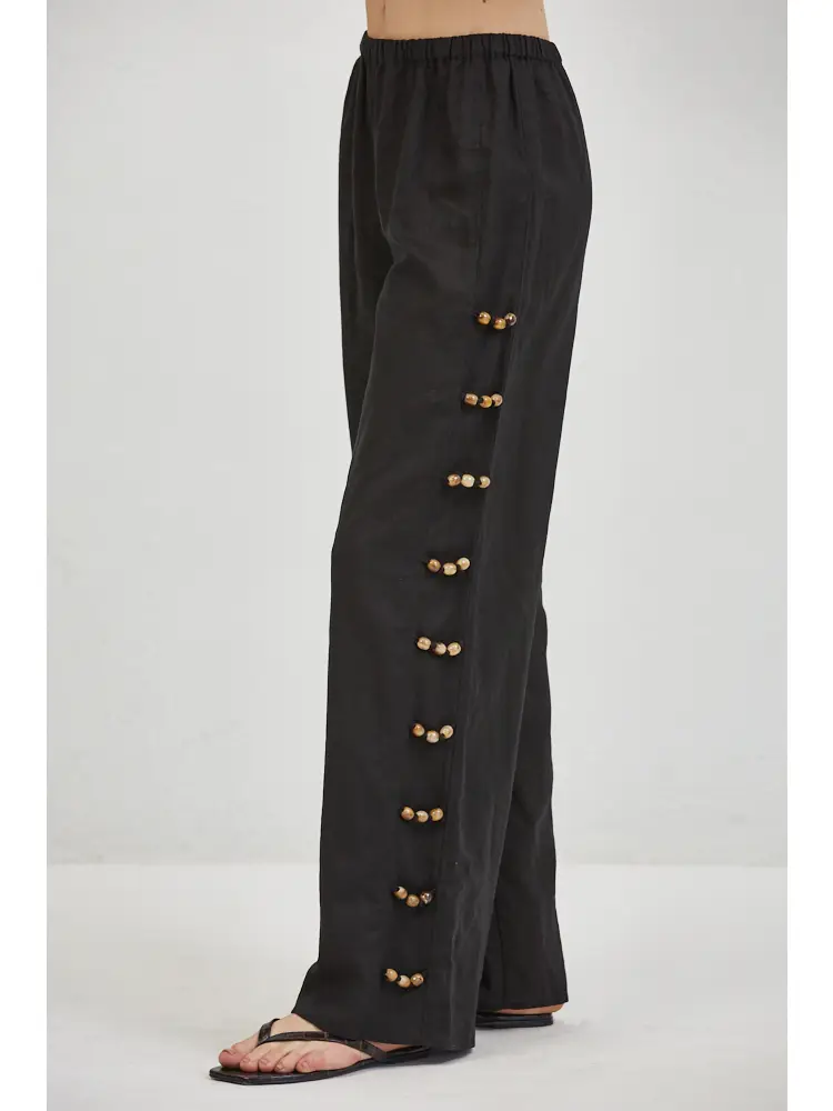 LINEN WIDE LEG PANTS