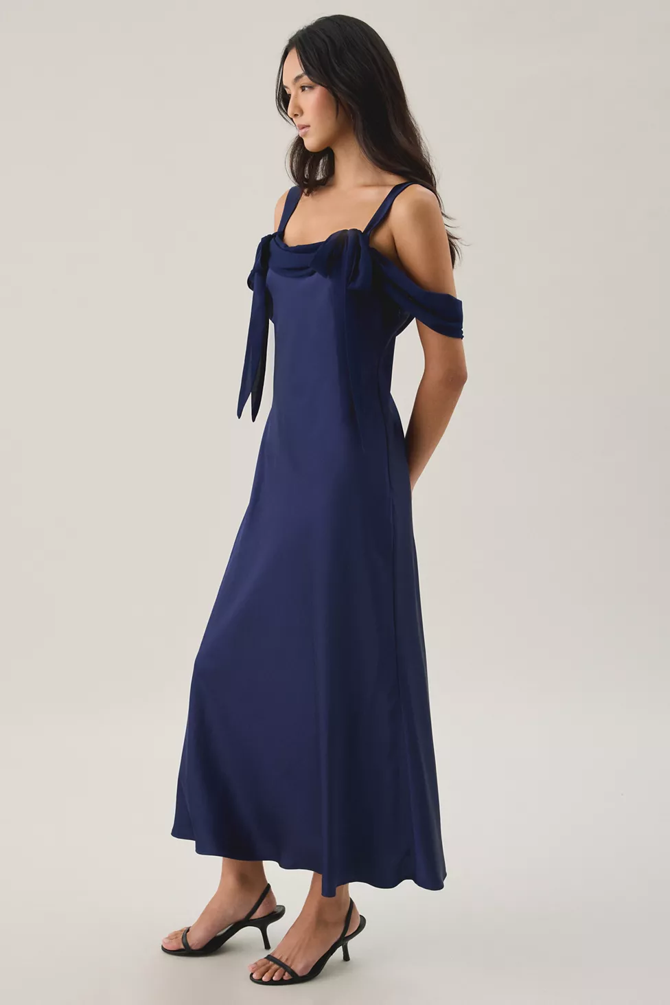 NOAH OFF THE SHOULDER MIDI DRESS